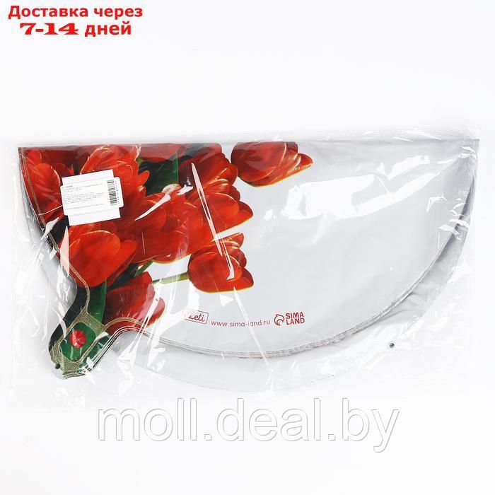 Фольгированный шар 18" "С 8 марта" тюльпаны, круг, набор 50 шт. - фото 3 - id-p227087990