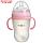 Бутылочка для кормления M&B, ШГ Ø70мм, 250мл., с ручками, силиконовая колба, цвет розовый, фото 2