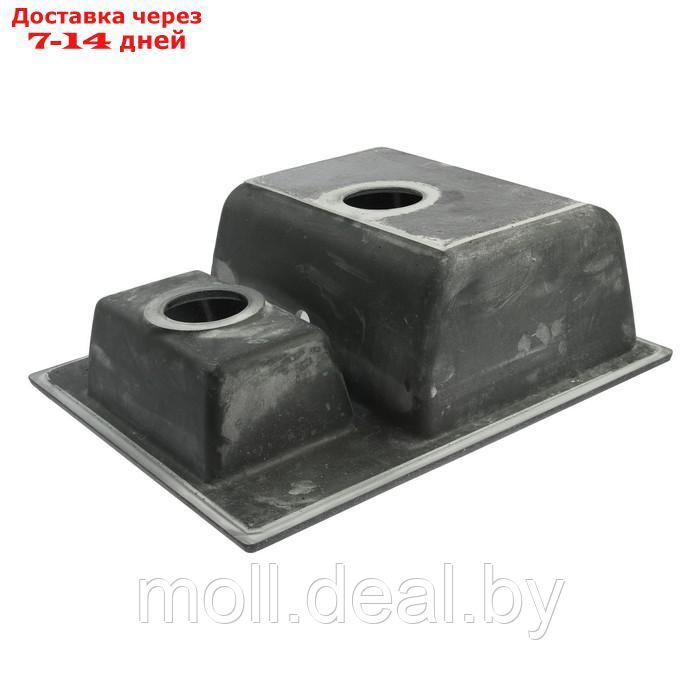 Мойка для кухни из камня ZEIN 190/Q4, 760 х 509 мм, прямоугольная, перелив, цвет черный - фото 3 - id-p227105318