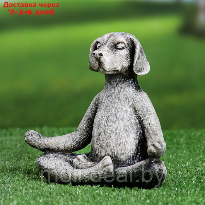 Садовая фигура "Собака йог" камень, 18х9х16см - фото 2 - id-p227107199
