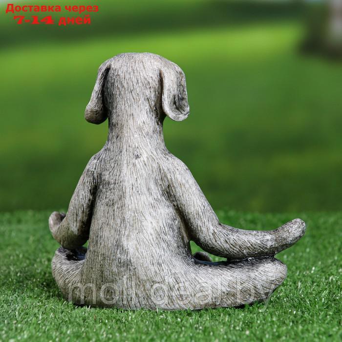 Садовая фигура "Собака йог" камень, 18х9х16см - фото 3 - id-p227107199