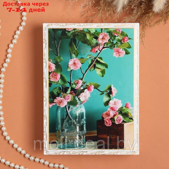 Шкатулка "Ветка розы", белая, 16 × 22 см, лаковая миниатюра - фото 3 - id-p226889799