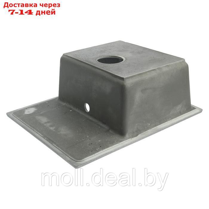 Мойка для кухни из камня ZEIN 150/Q8, 575 х 470 мм, прямоугольная, перелив, цвет темно-серый - фото 3 - id-p227105319
