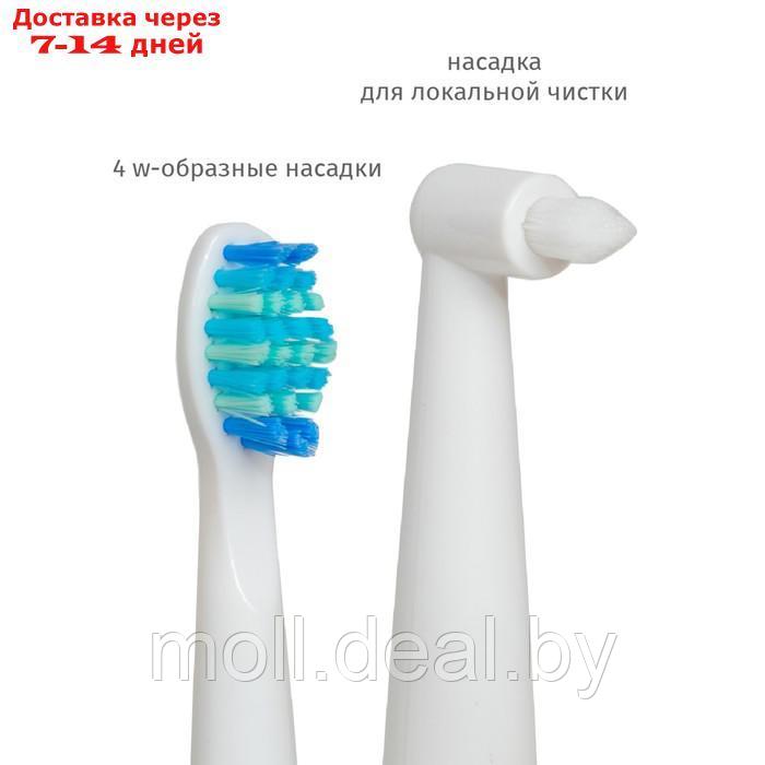 Электрическая зубная щётка Pioneer TB-1012, детская, 5 сменных насадок, белая - фото 3 - id-p227113624