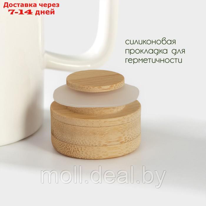 Ёмкости для соусов фарфоровые на подставке из бамбука BellaTenero, 3 предмета: 2 соусника 420 мл, подставка - фото 7 - id-p227077101