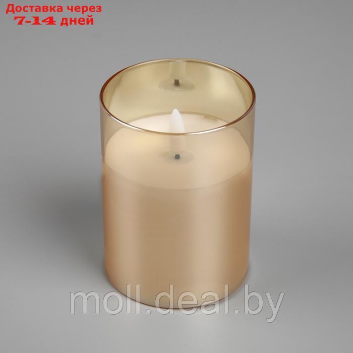 Светодиодная свеча золотистая, 7.5 × 10 × 7.5 см, воск, пластик, батарейки АААх3 (не в комплекте), свечение - фото 4 - id-p227081092