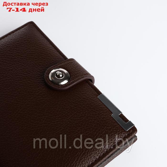 Обложка для автодокументов и паспорта на магните, цвет коричневый - фото 4 - id-p226886838