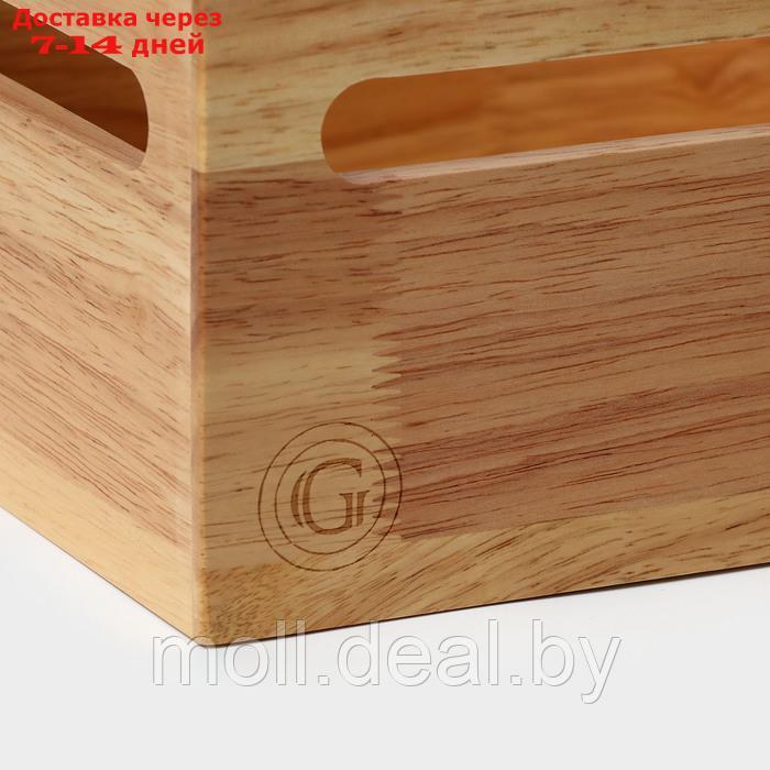 Органайзер кухонный, подставка для специй, 24,5×27,3×14,6 см, гевея - фото 3 - id-p227076115