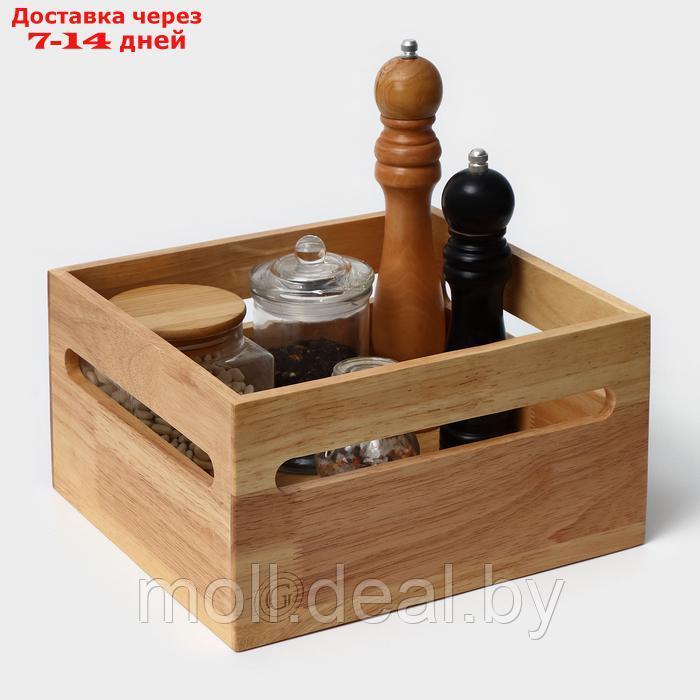 Органайзер кухонный, подставка для специй, 24,5×27,3×14,6 см, гевея - фото 5 - id-p227076115