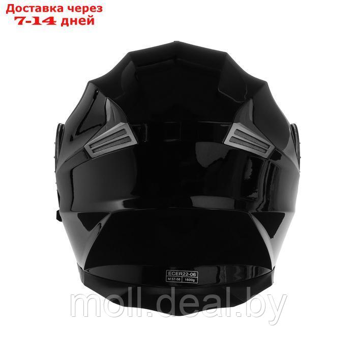 Шлем модуляр с двумя визорами, размер XL, модель - BLD-160E, черный глянцевый - фото 2 - id-p227091020