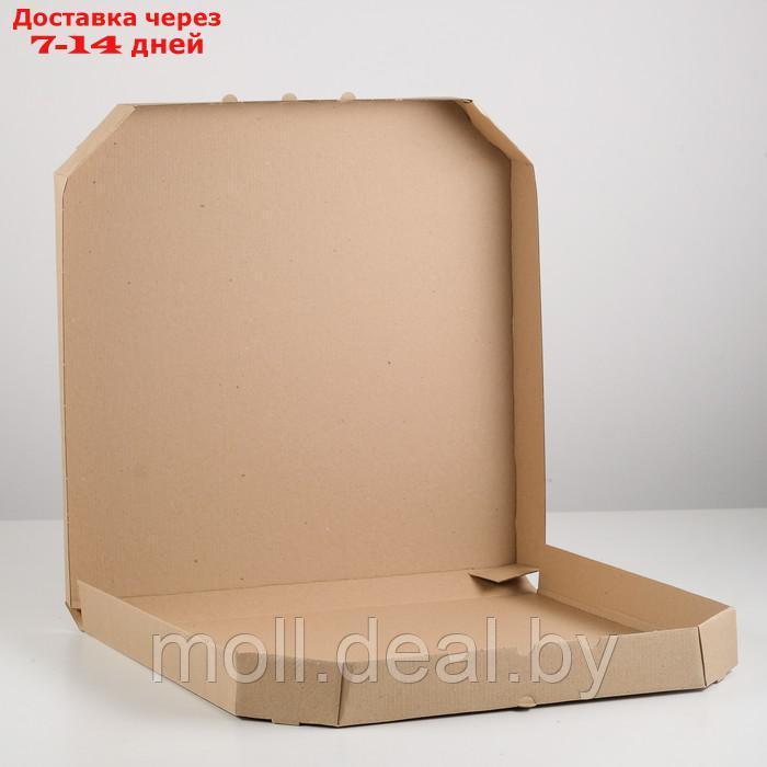 Упаковка для пиццы, бурая, 42 х 42 х 4,5 см, набор 10 шт, - фото 3 - id-p227113628