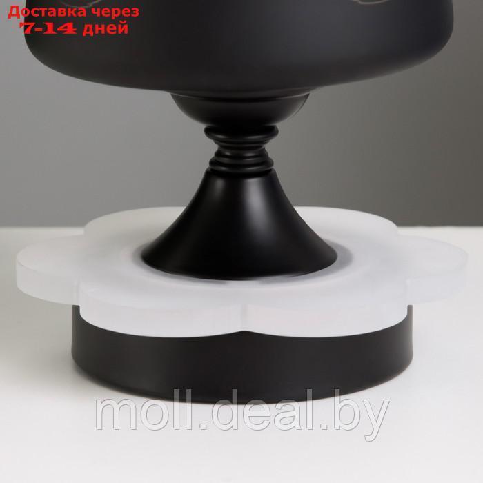 Аромалампа с подсветкой "Цветок" E14 40Вт +RGB черный 12,5х12,5х23 см - фото 5 - id-p227079117