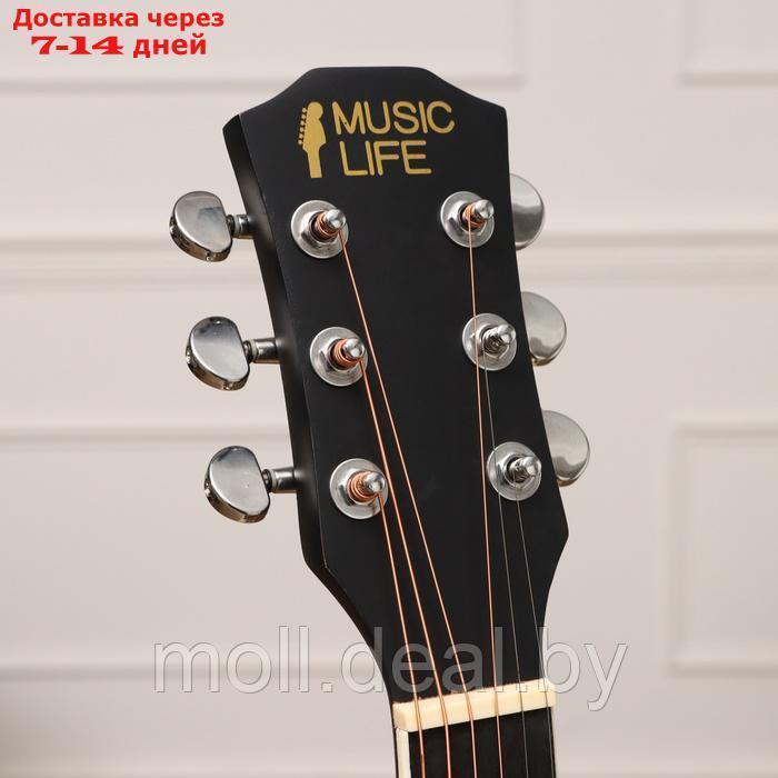 Акустическая гитара Music Life YD-D38Q, черная - фото 2 - id-p226888824