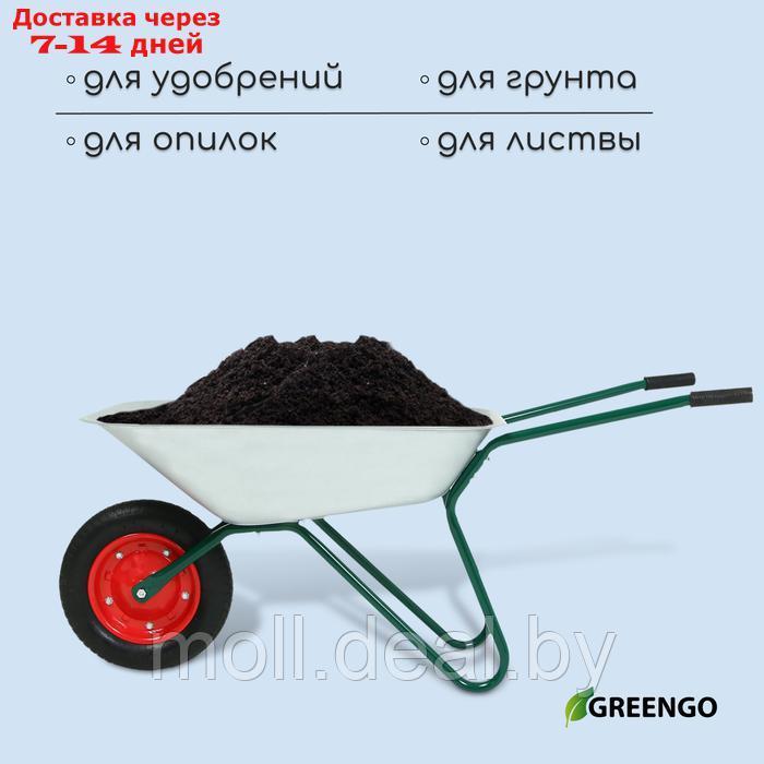 Тачка садовая, одноколёсная: груз/п 120 кг, объём 65 л, Greengo - фото 6 - id-p227075139