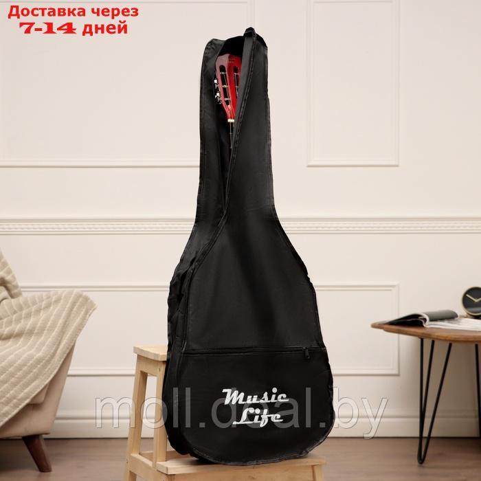 Набор гитариста Music Life ML-60A RD: гитара, чехол, струны, ремень, каподастр, тюнер - фото 9 - id-p226888830