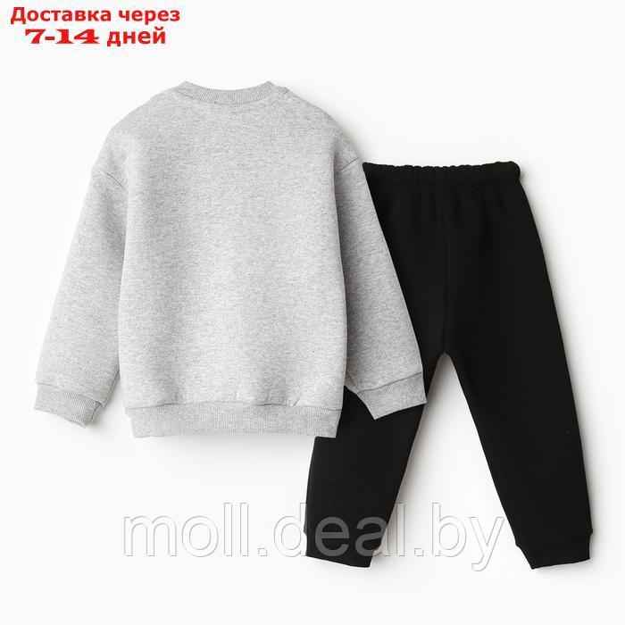 Комплект для мальчика (джемпер, брюки), НАЧЁС, цвет черный/серый меланж, рост 98 - фото 7 - id-p227096284