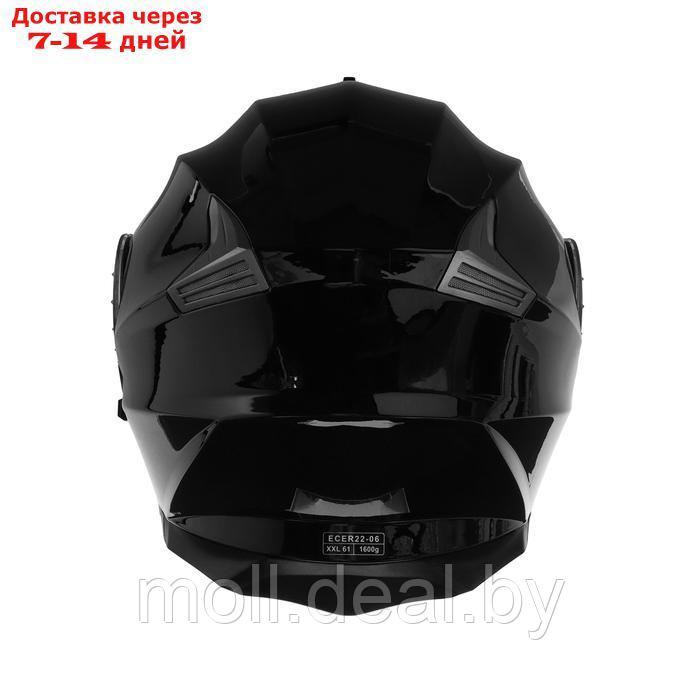 Шлем модуляр с двумя визорами, размер M, модель - BLD-160E, черный глянцевый - фото 2 - id-p227091036