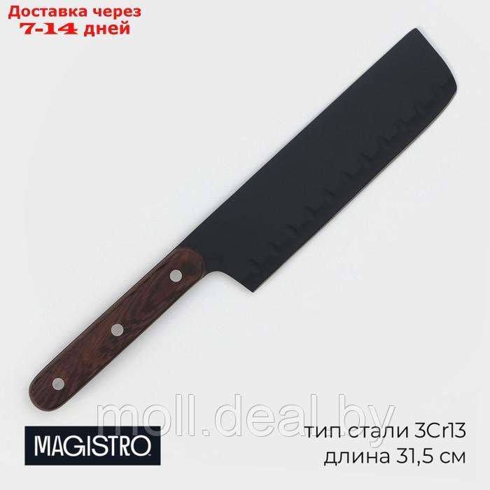 Нож кухонный "Dark wood" сантоку - фото 1 - id-p227088027