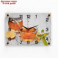 Часы настенные "Чай с мёдом" 25х35 см, АА, плавный ход