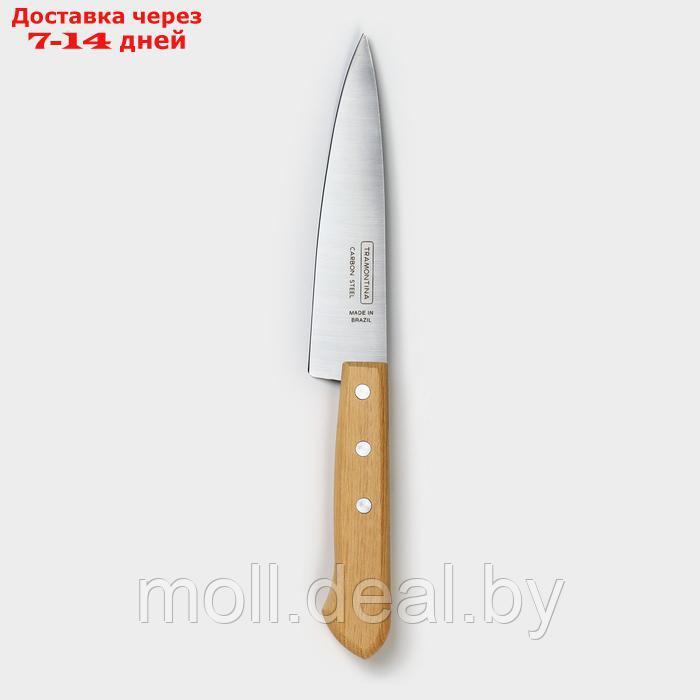 Нож кухонный поварской TRAMONTINA Carbon, лезвие 15 см - фото 2 - id-p227077125