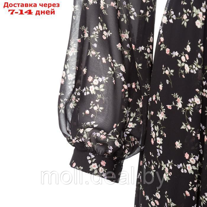 Платье женское с поясом MIST миди, размер 50, чёрный - фото 2 - id-p227098690