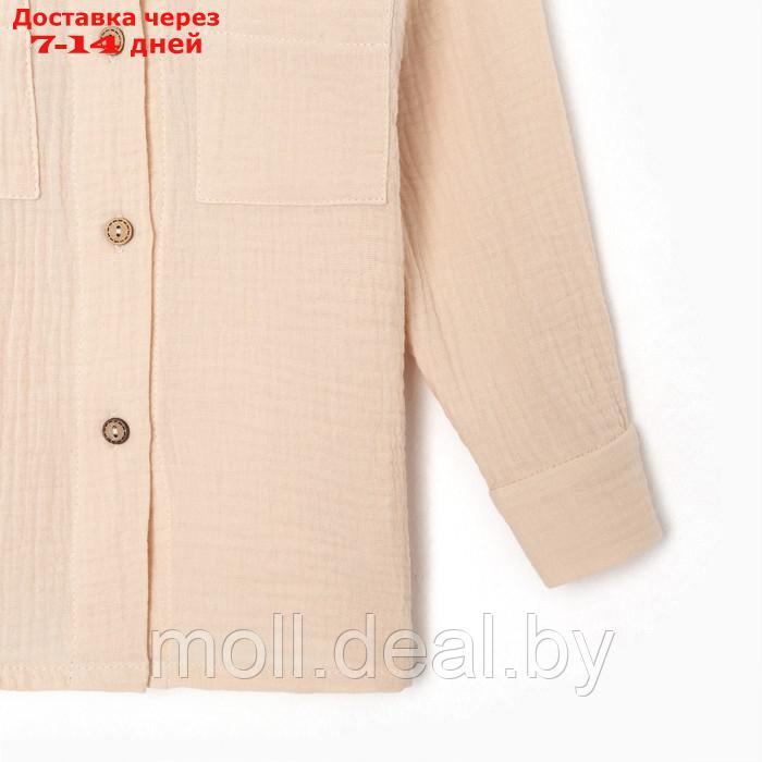 Костюм (рубашка и брюки) детский KAFTAN "Муслин", р.28 (86-92см) молочный - фото 9 - id-p227107239