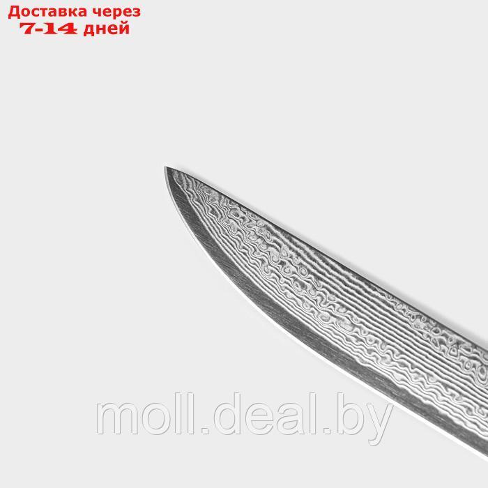 Нож обвалочный Magistro "Ортего", длина лезвия 14,5 см, дамасская сталь AUS-10 - фото 4 - id-p227077127