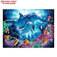 Алмазная мозаика 30*40 см (частичное заполнение) "Коралловый риф" Ам-031