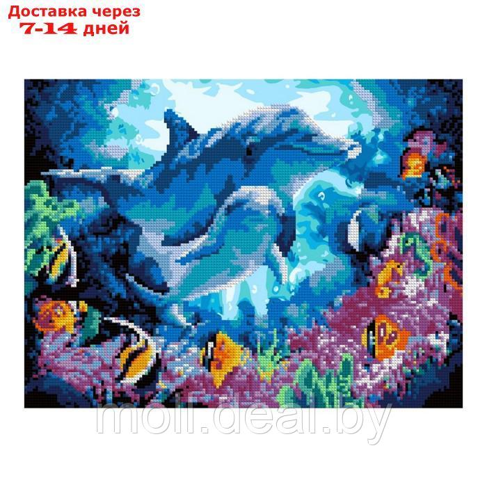 Алмазная мозаика 30*40 см (частичное заполнение) "Коралловый риф" Ам-031 - фото 1 - id-p227096342