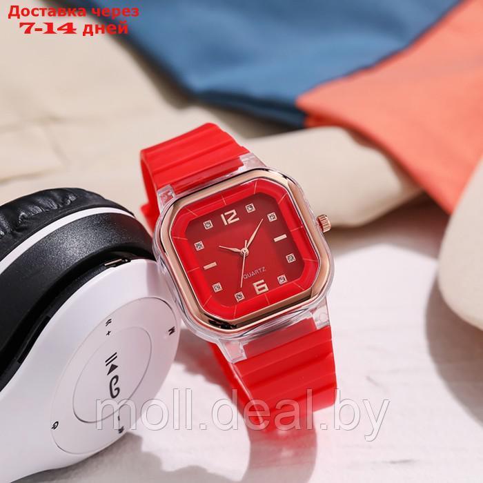 Часы наручные женские, d-4.1 см, ремешок силикон, красные - фото 2 - id-p227098698