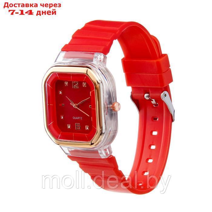 Часы наручные женские, d-4.1 см, ремешок силикон, красные - фото 4 - id-p227098698