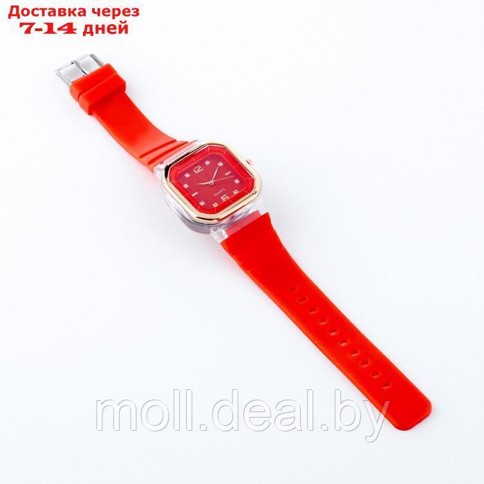 Часы наручные женские, d-4.1 см, ремешок силикон, красные - фото 5 - id-p227098698