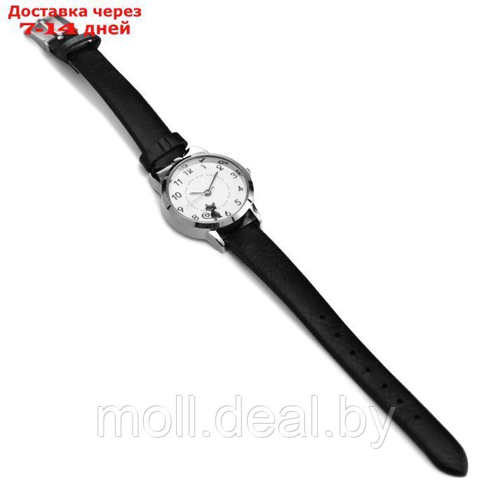 Часы наручные женские "Котик", d-2.8 см, черный ремешок - фото 4 - id-p227098700