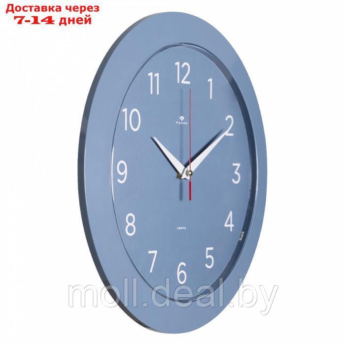 Часы настенные интерьерные "Классика", круглые d-30 см, бесшумные, синие - фото 4 - id-p226885009