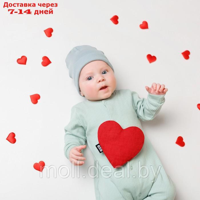 Развивающая игрушка-грелка "Сердце", с вишнёвыми косточками, 26 см 922 - фото 7 - id-p226887885