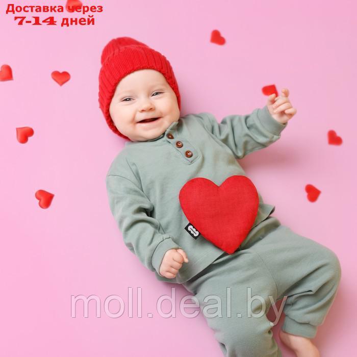 Развивающая игрушка-грелка "Сердце", с вишнёвыми косточками, 26 см 922 - фото 9 - id-p226887885