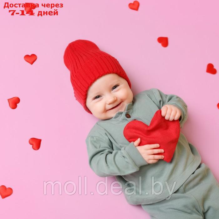 Развивающая игрушка-грелка "Сердце", с вишнёвыми косточками, 26 см 922 - фото 10 - id-p226887885