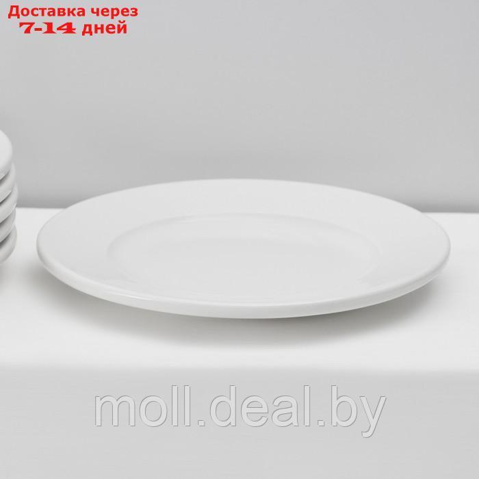 Набор тарелок фарфоровых десертных Magistro Basic bistro, 6 предметов: d=16,5 см, цвет белый - фото 3 - id-p227077137