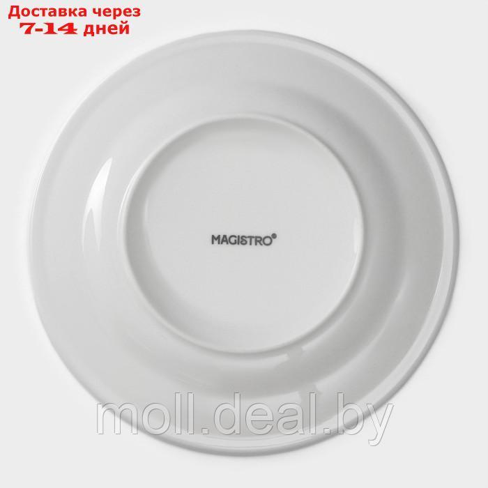 Набор тарелок фарфоровых десертных Magistro Basic bistro, 6 предметов: d=16,5 см, цвет белый - фото 5 - id-p227077137