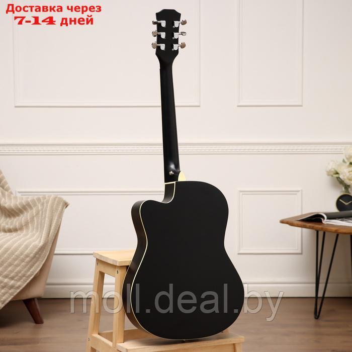 Акустическая гитара Music Life QD-H39Q-BB черная - фото 5 - id-p226888853