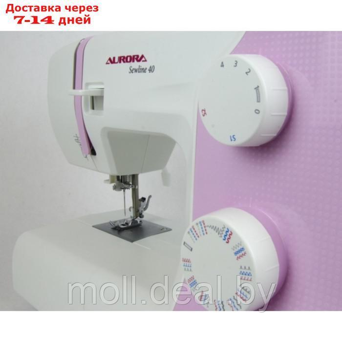 Швейная машина Aurora Sewline 40, 70 Вт, 29 операций, автомат, бело-розовая - фото 5 - id-p227105437