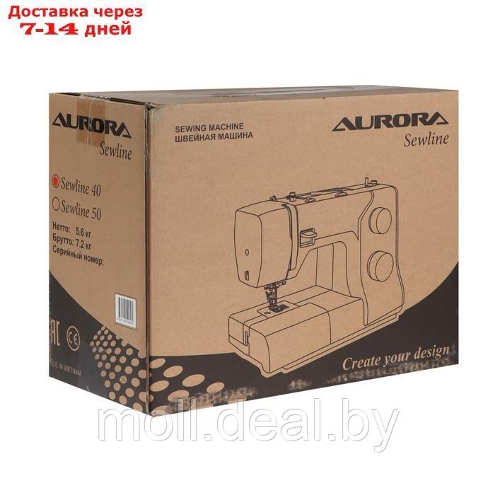 Швейная машина Aurora Sewline 40, 70 Вт, 29 операций, автомат, бело-розовая - фото 6 - id-p227105437