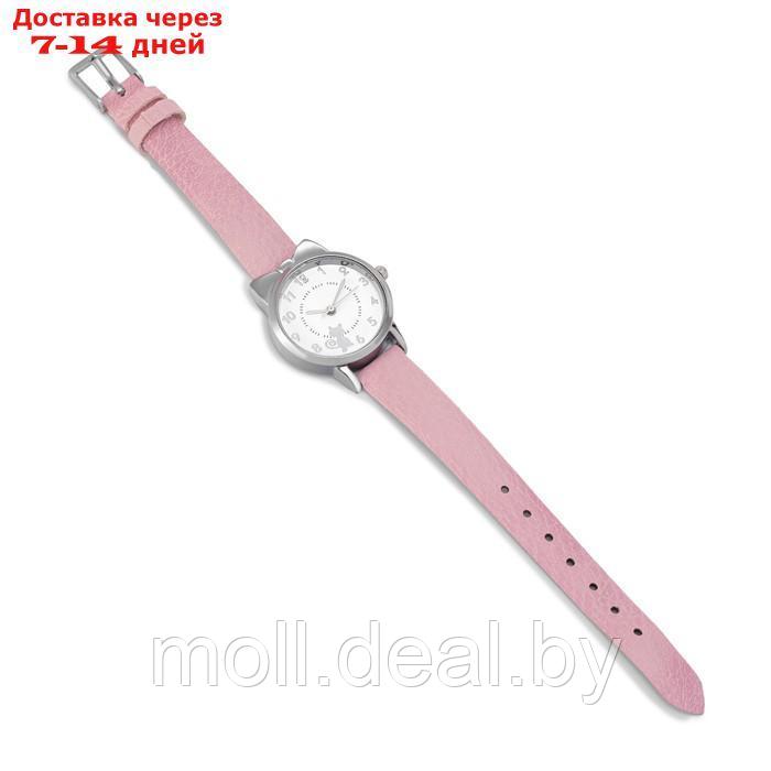 Часы наручные женские "Котик", d-2.8 см, розовый ремешок - фото 4 - id-p227098704