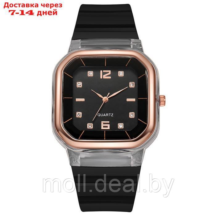 Часы наручные женские, d-4.1 см, ремешок силикон, черные - фото 1 - id-p227098710