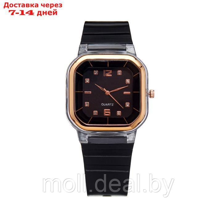 Часы наручные женские, d-4.1 см, ремешок силикон, черные - фото 3 - id-p227098710