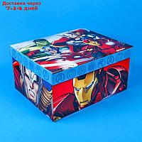 Коробка подарочная складная с крышкой, 31х25,5х16, Мстители
