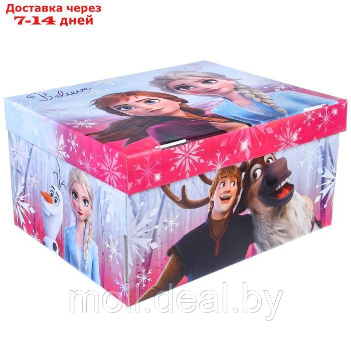 Коробка подарочная складная с крышкой "Believe", 31х25,5х16, Холодное сердце - фото 4 - id-p227107329