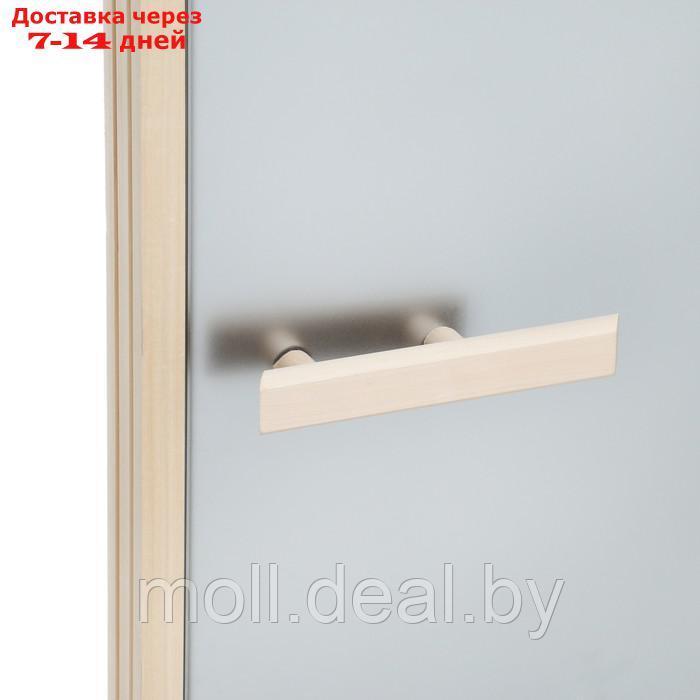 Дверь для бани и сауны "Графит", размер коробки 190х70 см, липа, 8 мм - фото 4 - id-p227096359