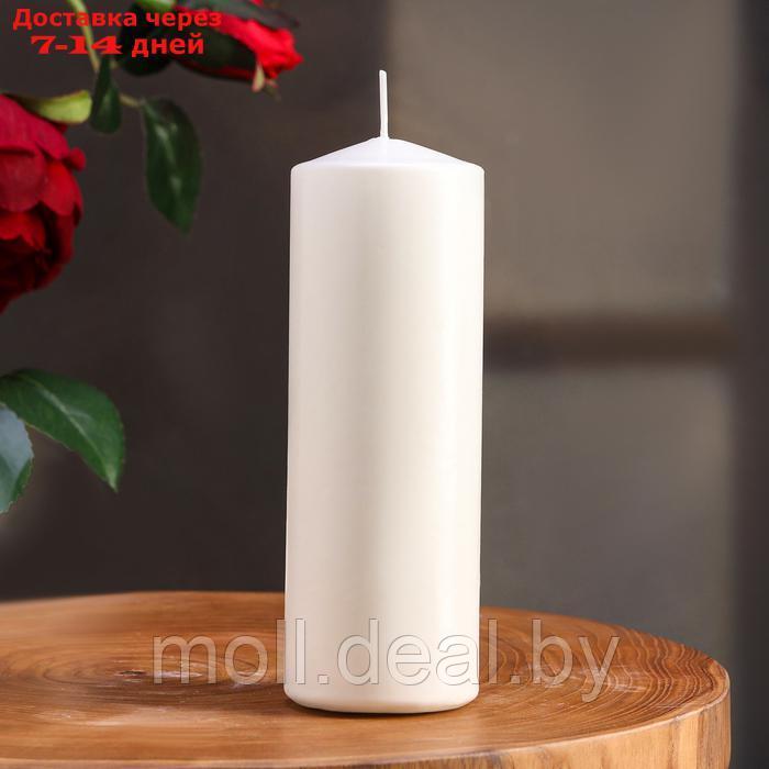 Набор свечей цилиндров, 5х15 см, 5х12 см, 5х10 см, 3в1, белая - фото 2 - id-p227080157