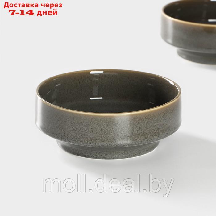 Набор тарелок фарфоровых глубоких Magistro Fog, 2 предмета: 1 л, d=17,5 см, цвет серый - фото 2 - id-p227077145